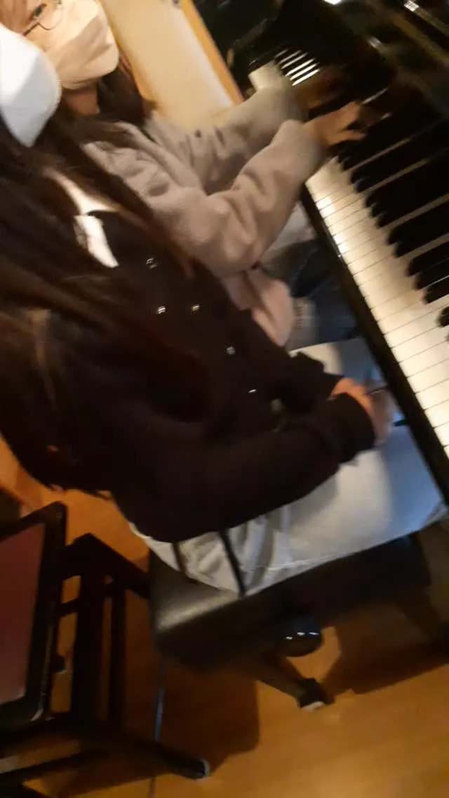 今日も二人で音階練習をしました💝🎶🎀
